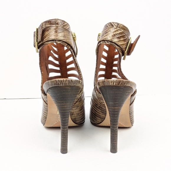 Vince Camuto Aphrodite Leather Snakeskin Heels - Picture 5 of 6